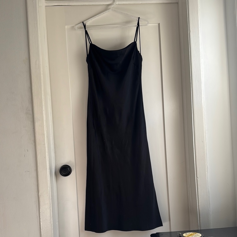 Express Blue Spaghetti Strap Slip Maxi Dress